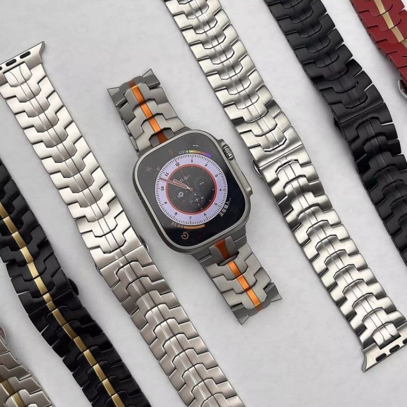 Smartwatch Relógio Inteligente iWatch Ultra com Pulseira em Aço Inoxidável.