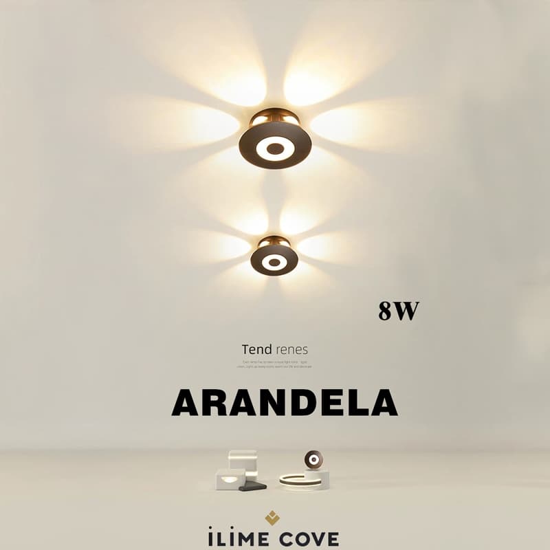 Arandela LED parede bivolt proteção IP65 branco quente três estilos pétala para uso interno/externo