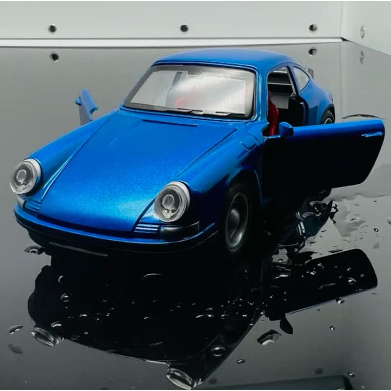 Lançamento Porsche 911 Antigo Carrinho Miniatura  - Escala 1:36 : Portas e capô que se abrem