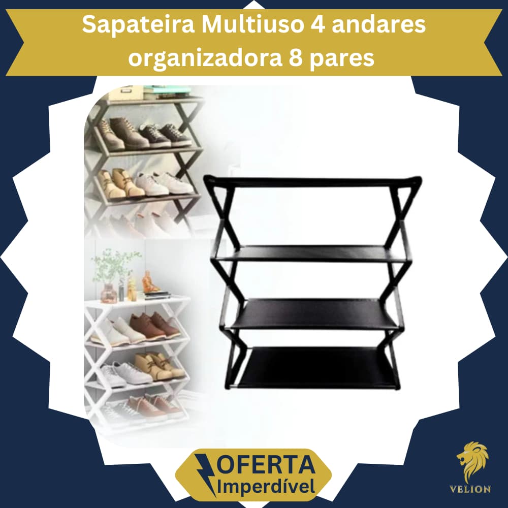 Sapateira Multiuso 4 andares organizadora 8 pares - Cor Sorida