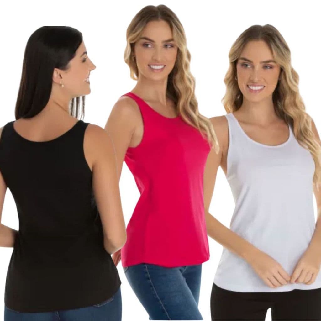 Kit Blusinha Regata Dry Proteção UV Feminina Treino Academia Esporte Confortável Roupas Femininas