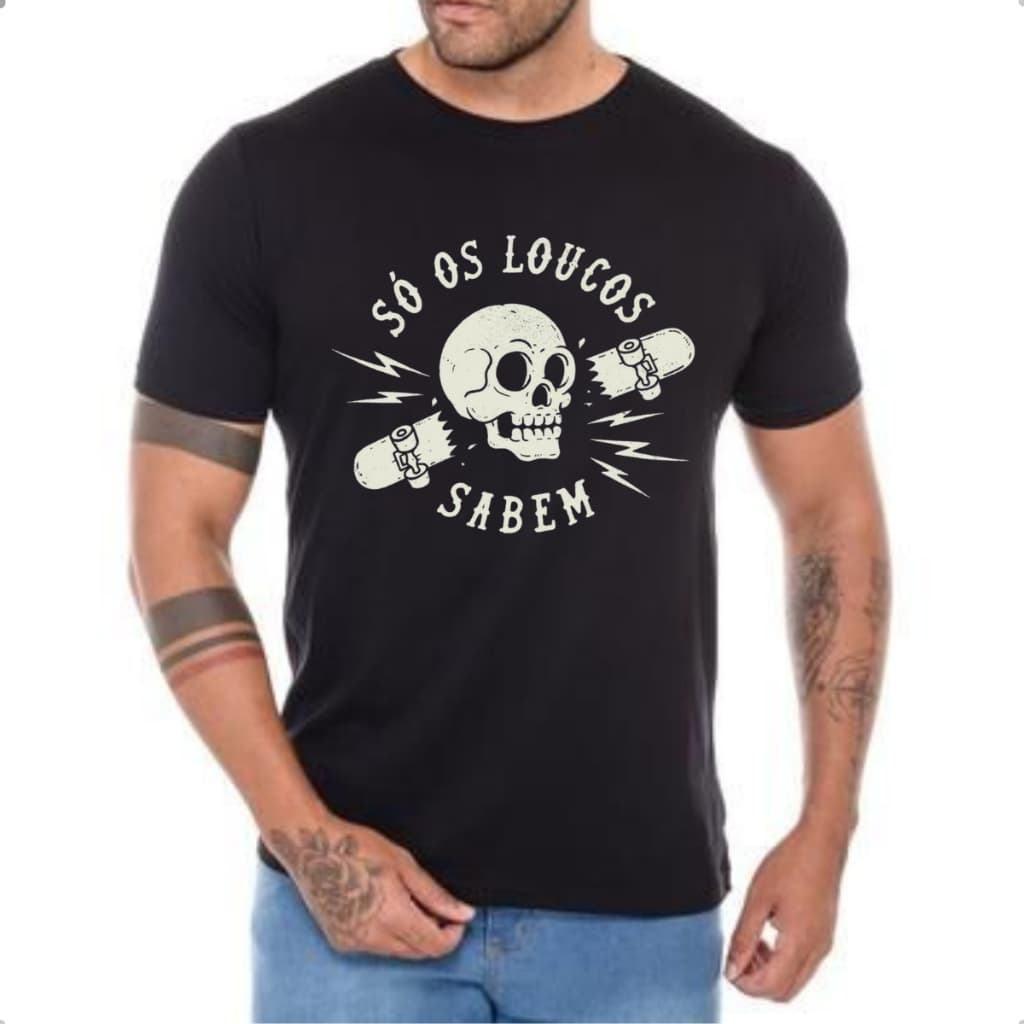 Camiseta Só os Loucos Sabem Streetwear Chorão Charlie Brown Jr