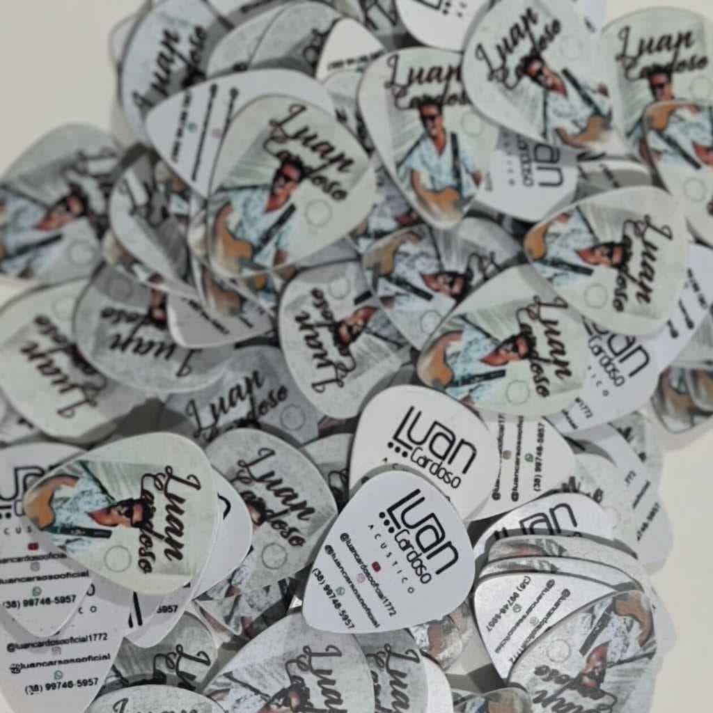 Kit 500 Palhetas Personalizadas, Sua logo ou arte favorita. Exclusividade na sua palheta