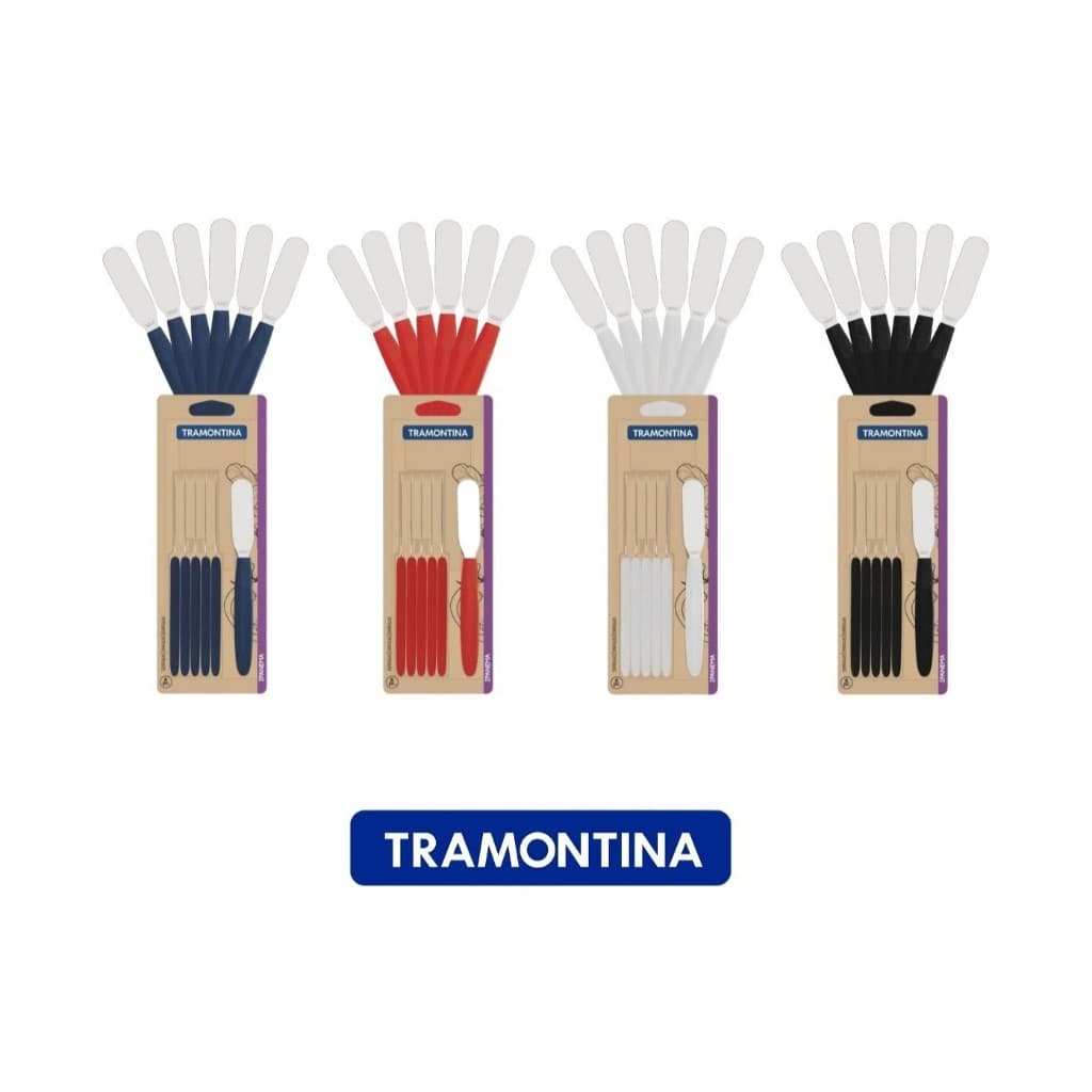 Espátulas Manteiga Tramontina Ipanema 6P Aço Inox