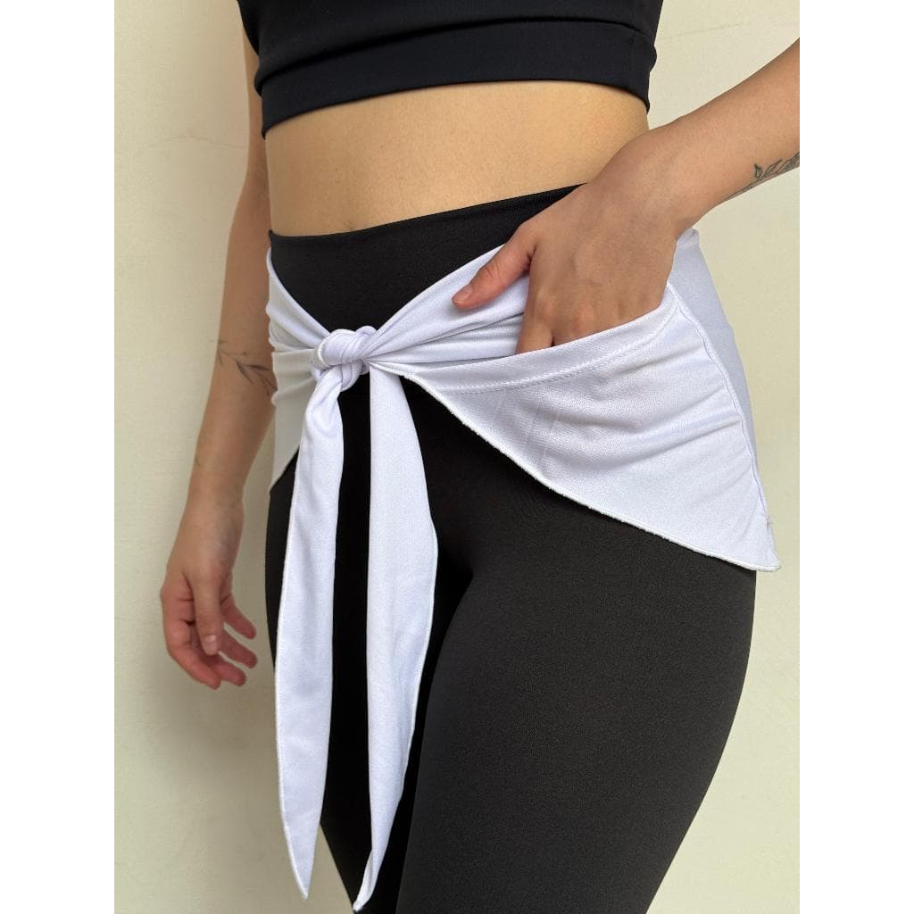 Tapa Bumbum Academia Fitness Feminino Estilo Saia Ginastica Amarrar Com Bolso