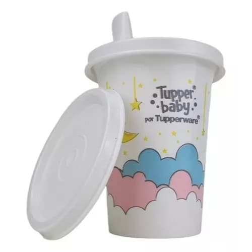 Tupperware Copo Com Bico 200 Ml Água Suco Leite Creche Escola Vários Personagens