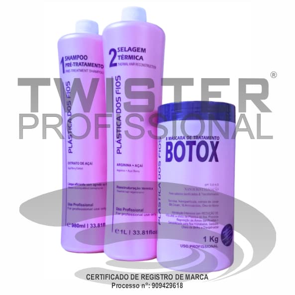 Maquiagem Capilar Progressiva Plástica Dos Fios Selagem 100% + Btx 1 Kg I