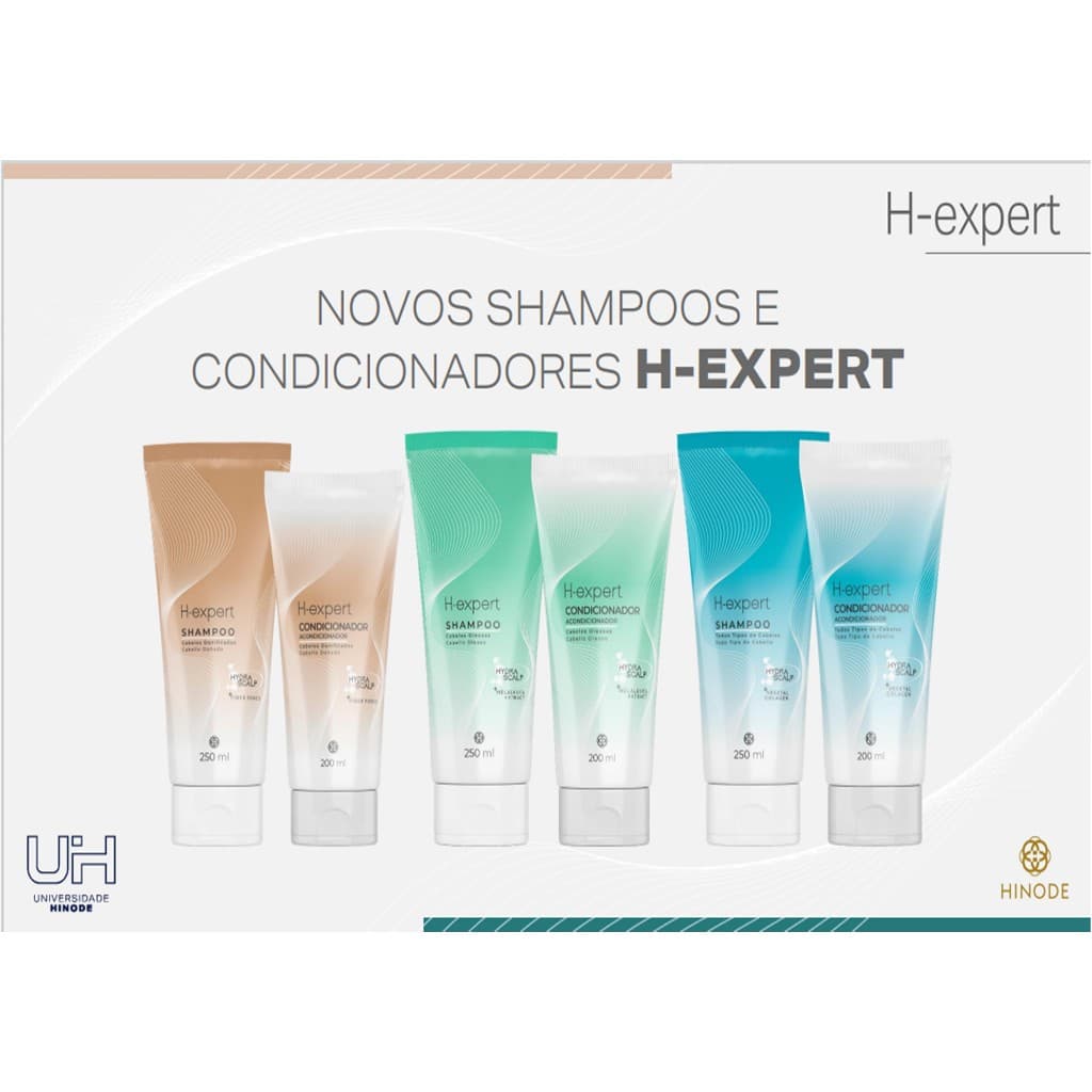 Hinode Linha h-expert para cabelos shapoo e condicionador