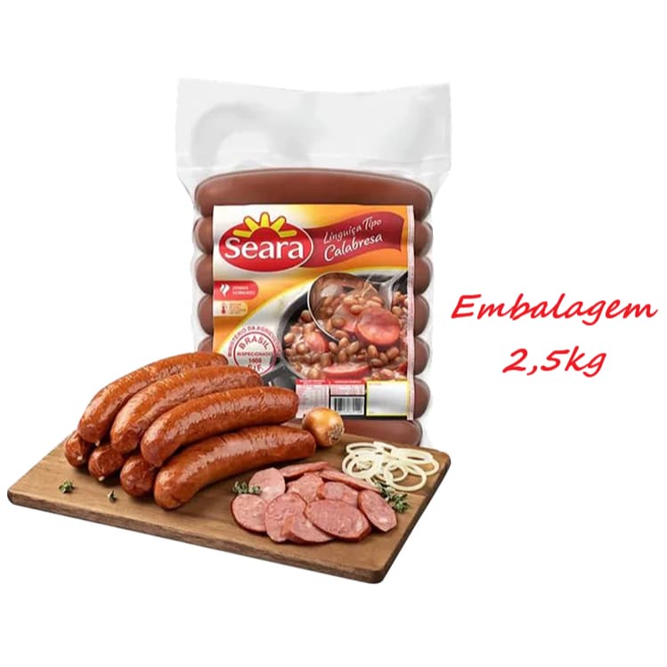 Linguiça Calabresa Defumada Seara 2,5kg