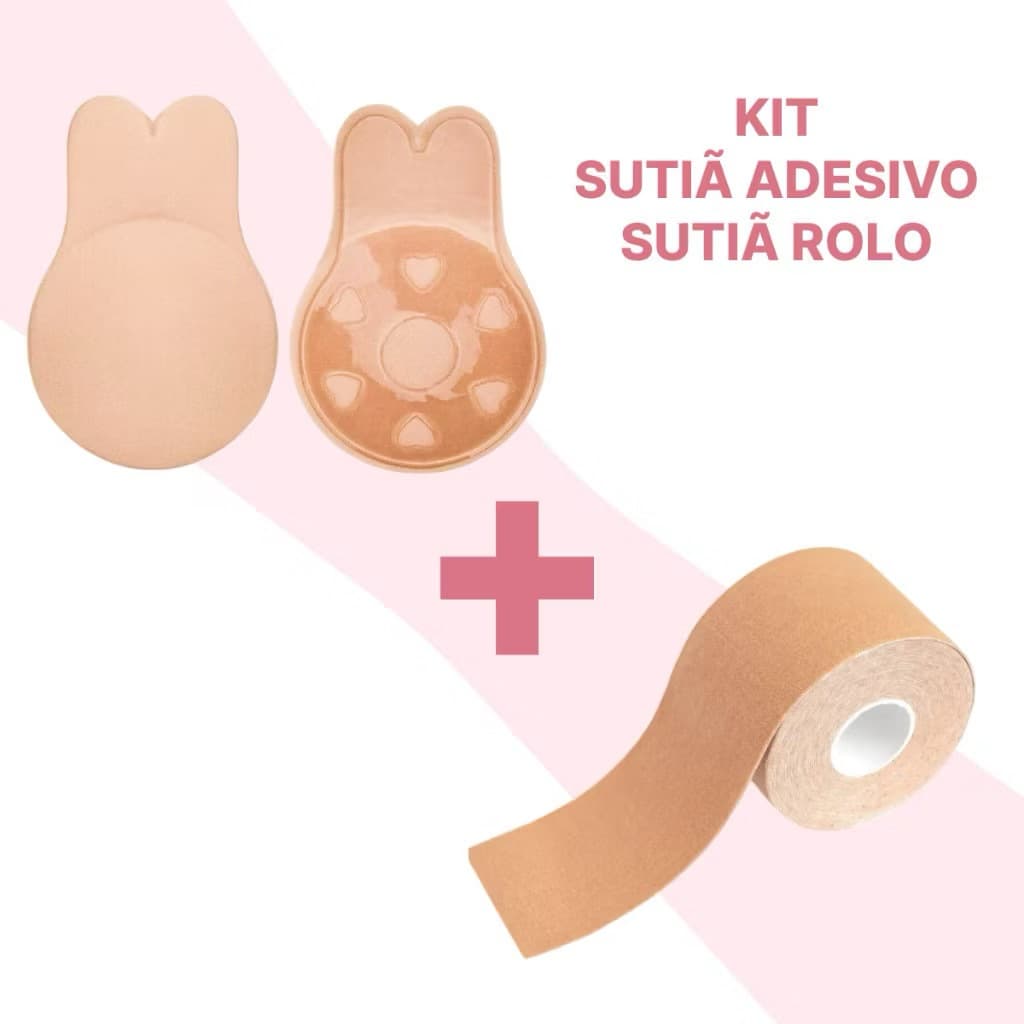 Kit 2 Conjunto para levantar o peito 1 Sutiã Rolo Adesivo + 1 par Sutiã Adesivo Pushup