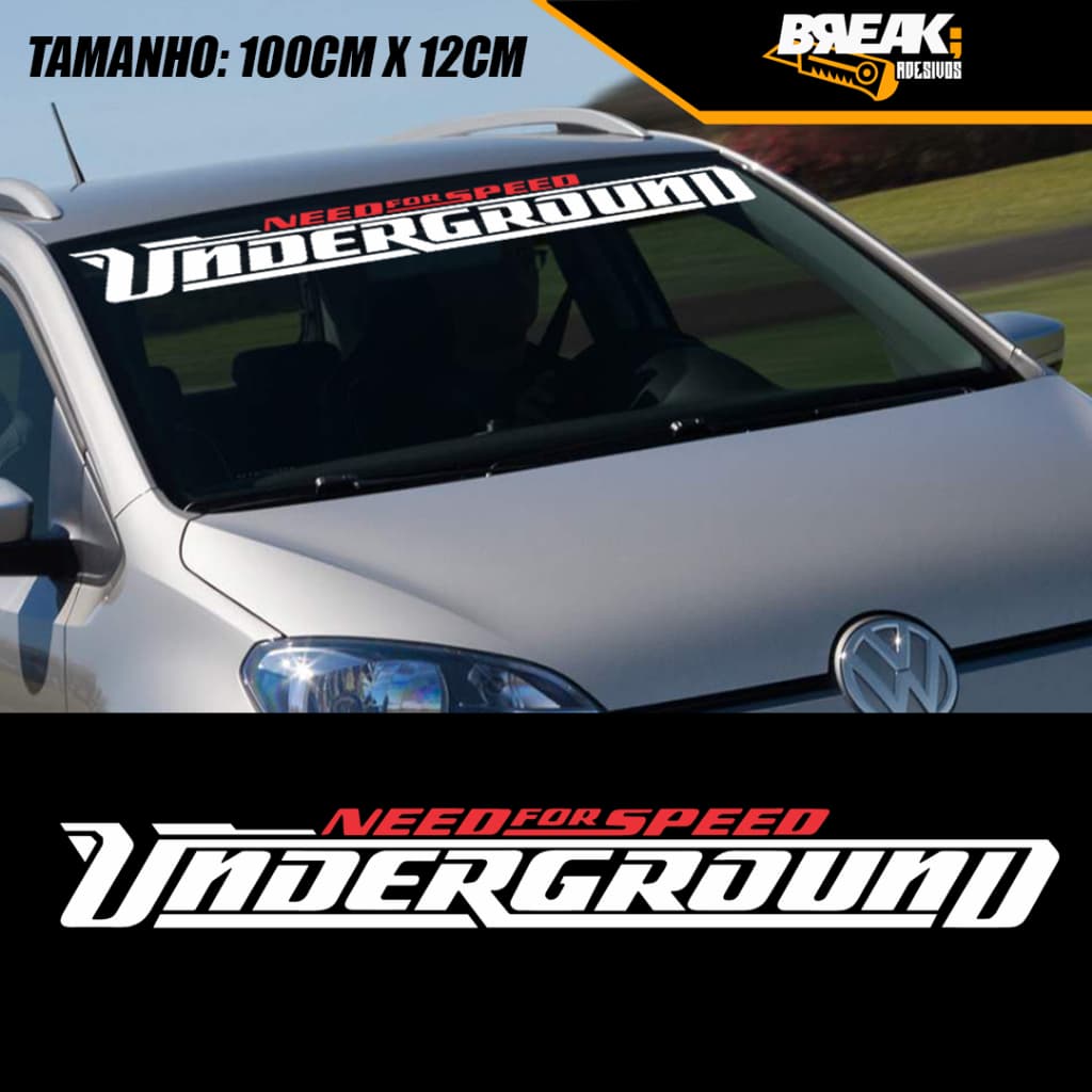 Adesivo Underground - Need for Speed para Para-brisa
