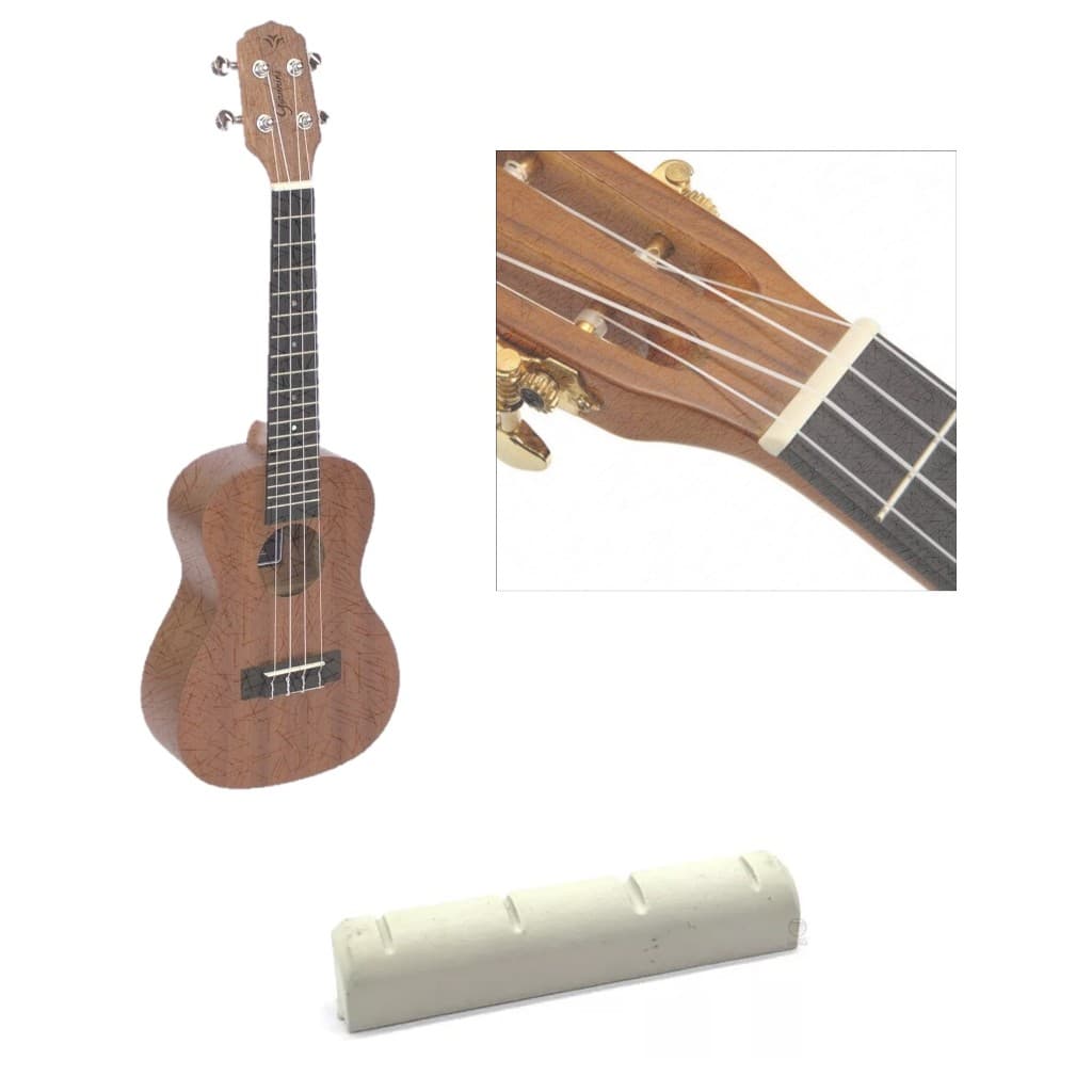 Pestana Nut Ukulele Moldado 4 Cordas Branco Alice A030A