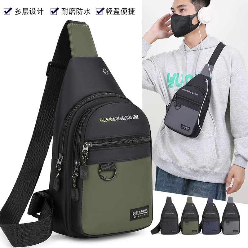 Mochila masculina impermeavel bolsa de ombro pequena Tiracolo Bolsa De Peito 6014