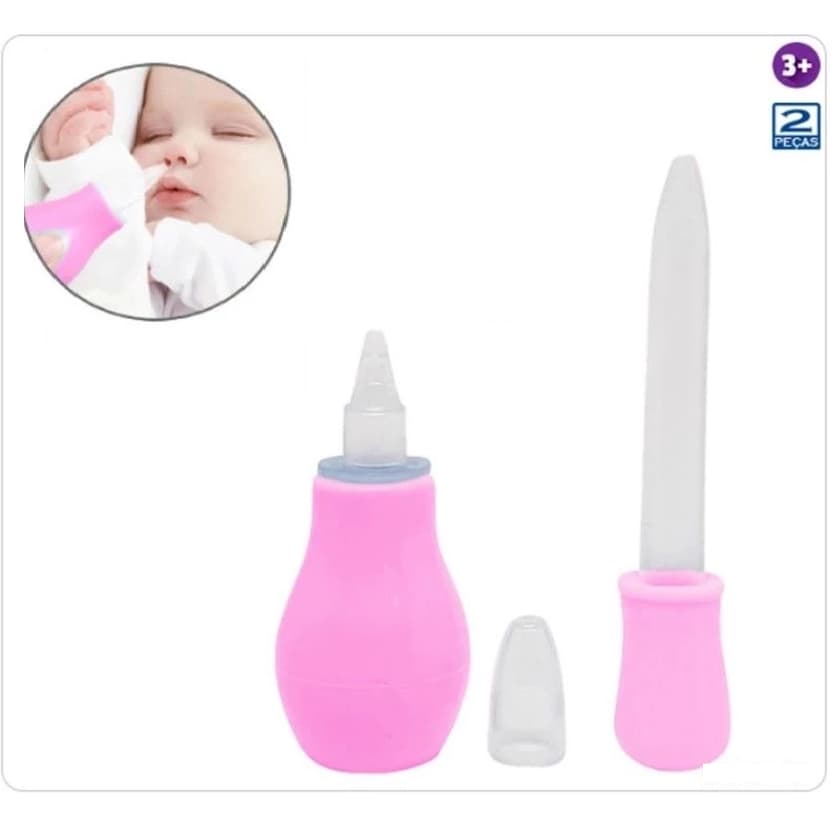Kit Aspirador Nasal Com Conta Gotas Para Bebe PRODUTO PROPRIO PARA BEBE