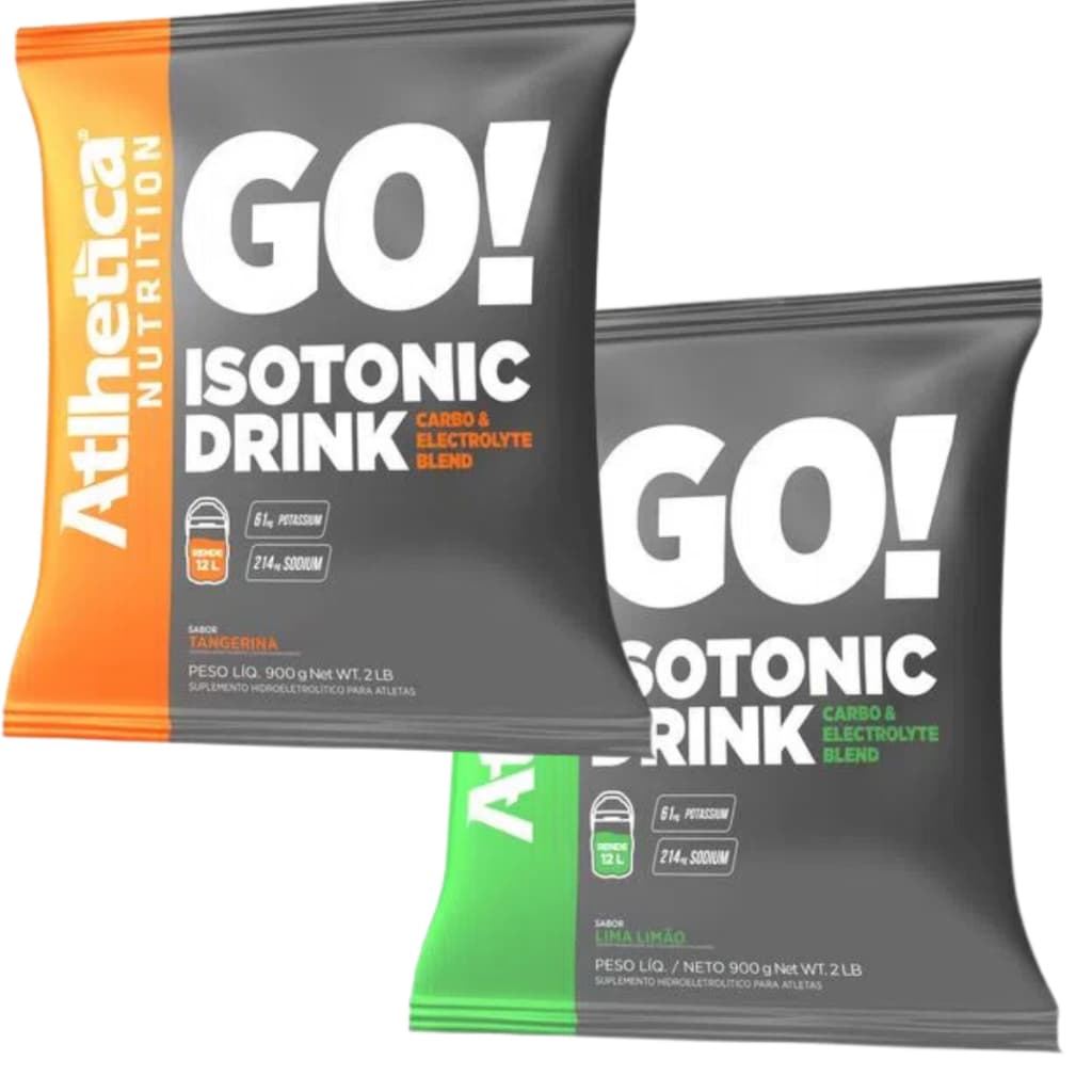 2x Isotonic Go Isotonico Atlhetica 900g Repositor Rende 12L Cada