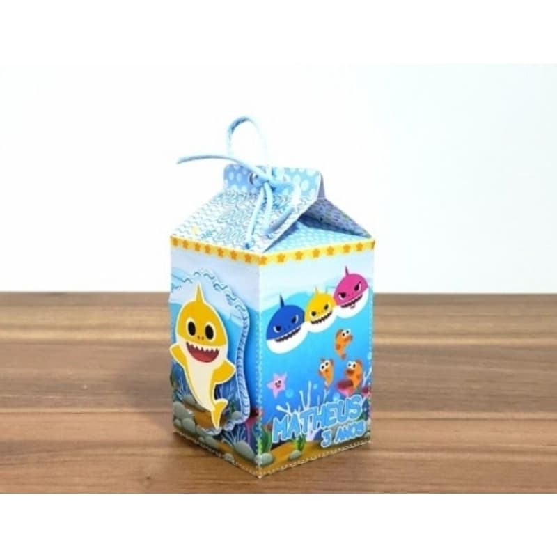 Caixas Lembrancinhas tema baby shark Kit 30