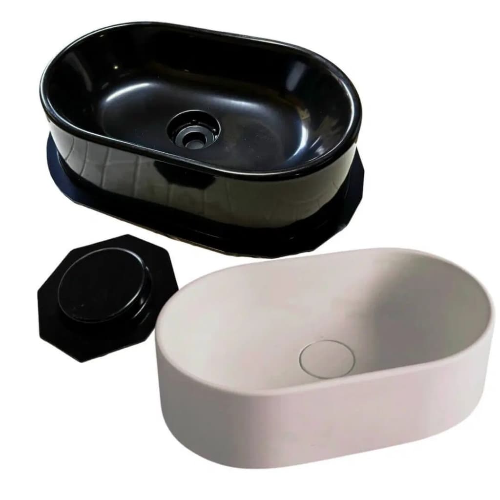 Forma Oval Com Ralo Oculto 42 x 25 x 11 cm