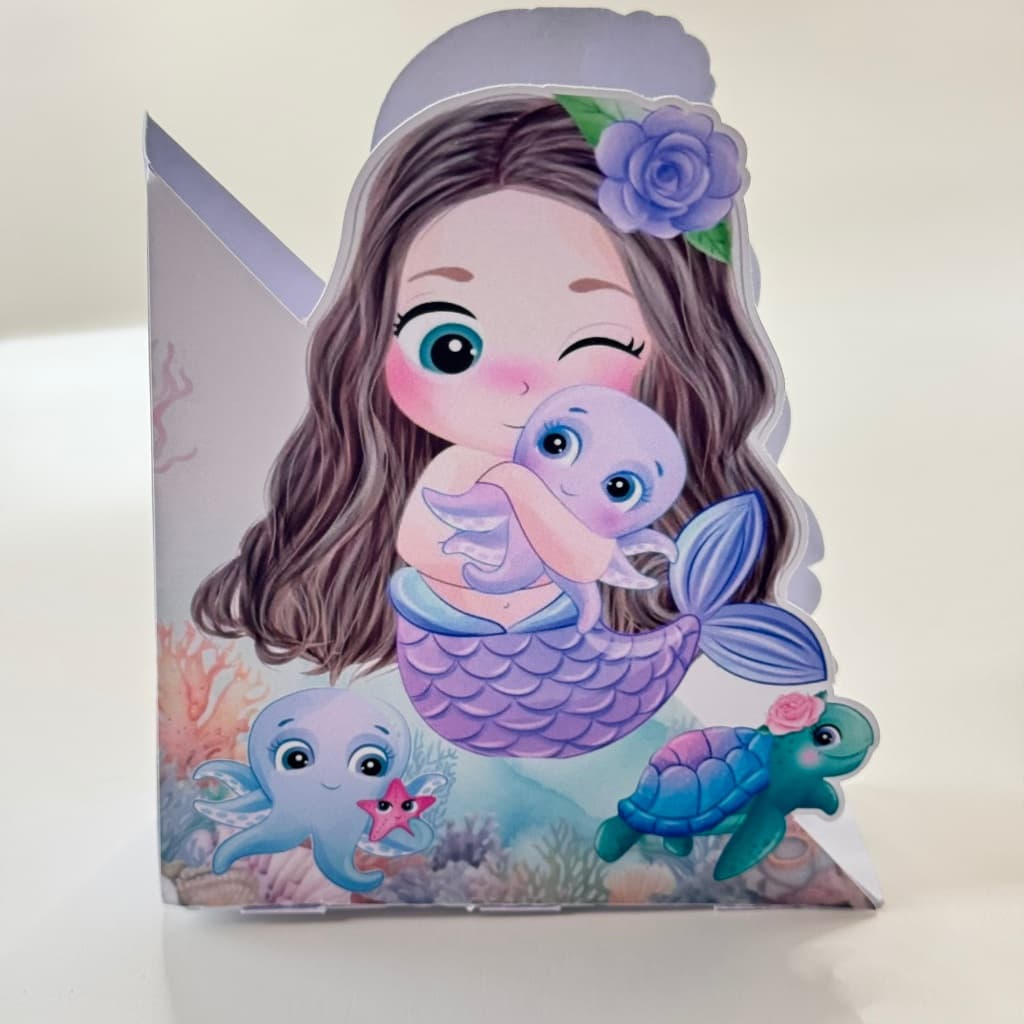 Centros de mesa porta guardanapo SEM NOME - PRONTA ENTREGA sereia baby LILÁS para colar