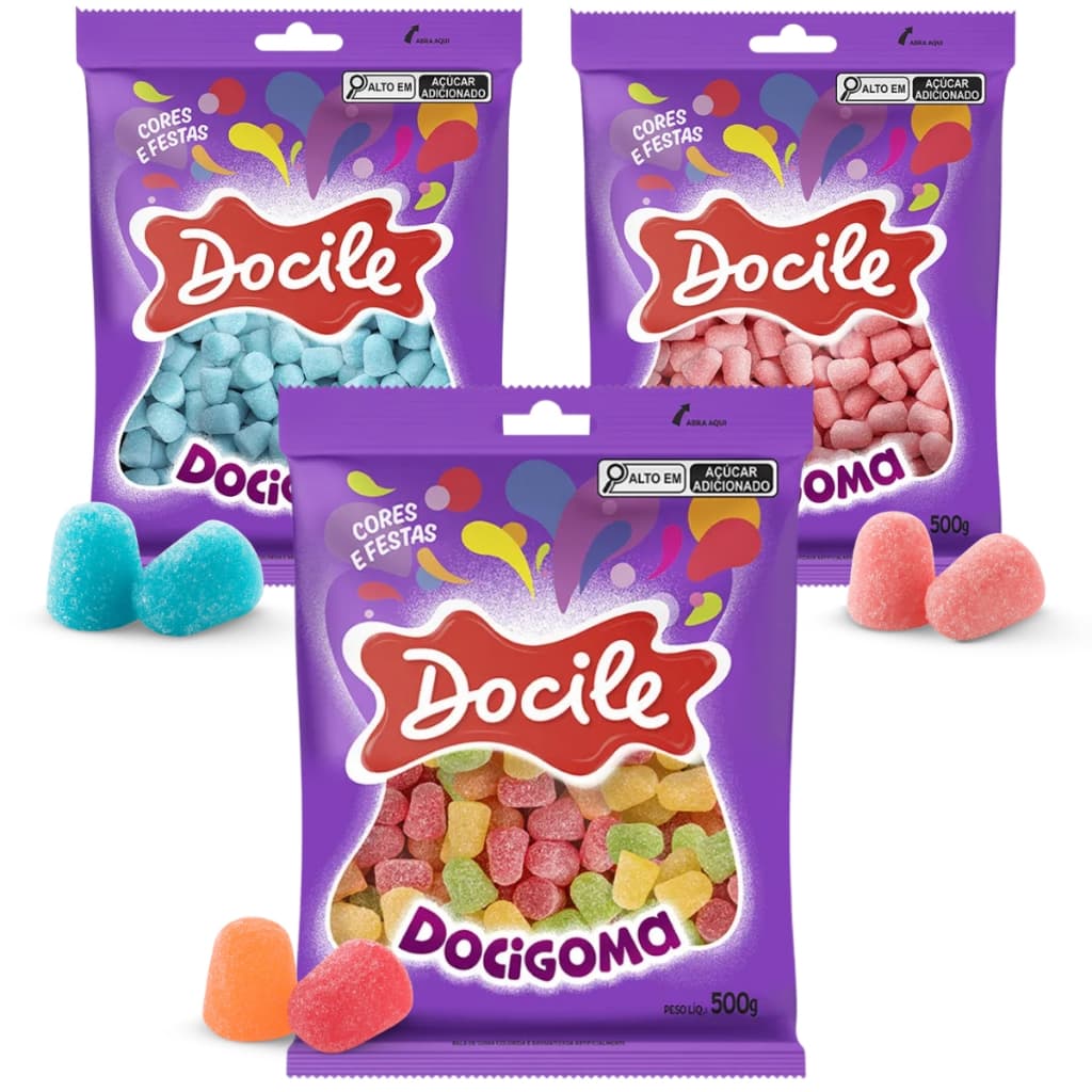 Balas de Goma Mini Sino 500g Docile