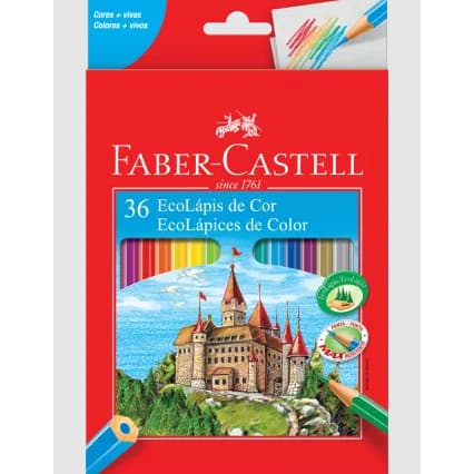 Lápis de Cor Sextavado EcoLápis Cores Faber-Castell