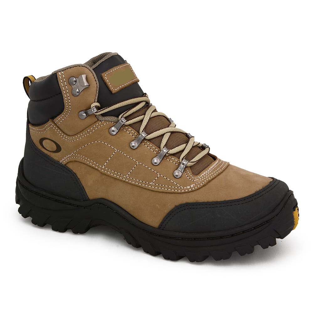 Coturno Bota Botinha Adventure Taupe Bege em Couro Masculino Feminino
