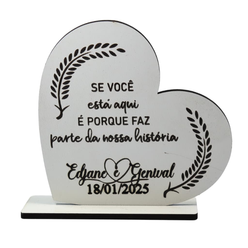 Lembrancinhas Personalizadas Casamento Centro De Mesa Em Mdf Cor Branca 10 Cm Altura