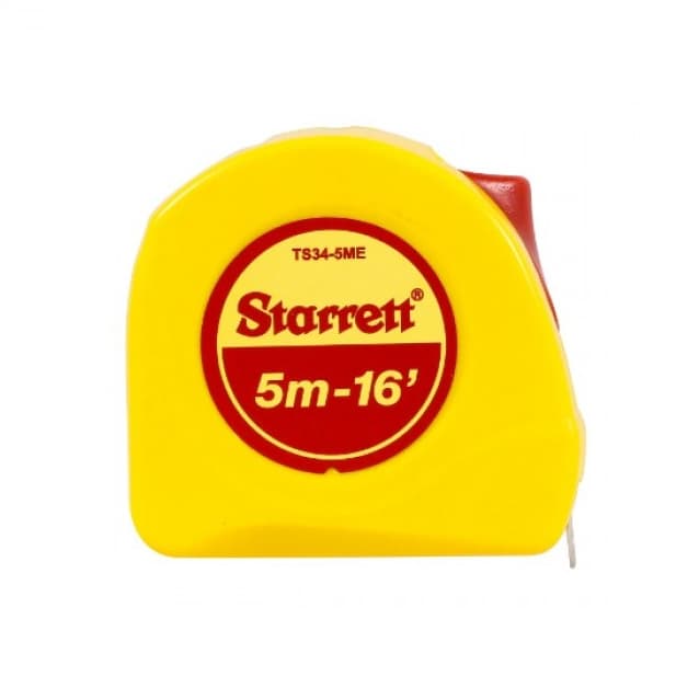 Trena Métrica amarela Plástico e Metal 5 metros 16' 1 unidade Starrett