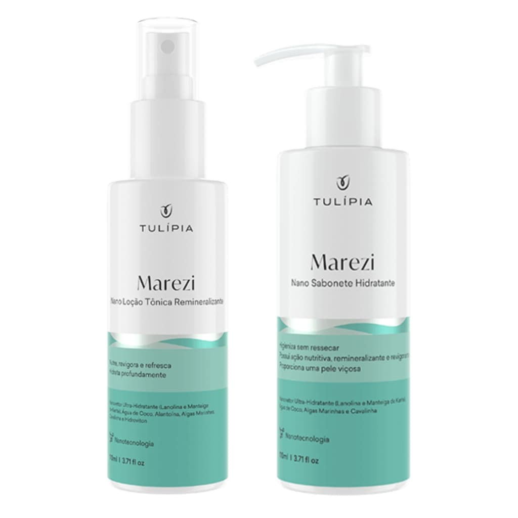 Kit Facial Marezi Tulípia Sabonete e Loção Tônica Remineralizante Hidratação e Conforto