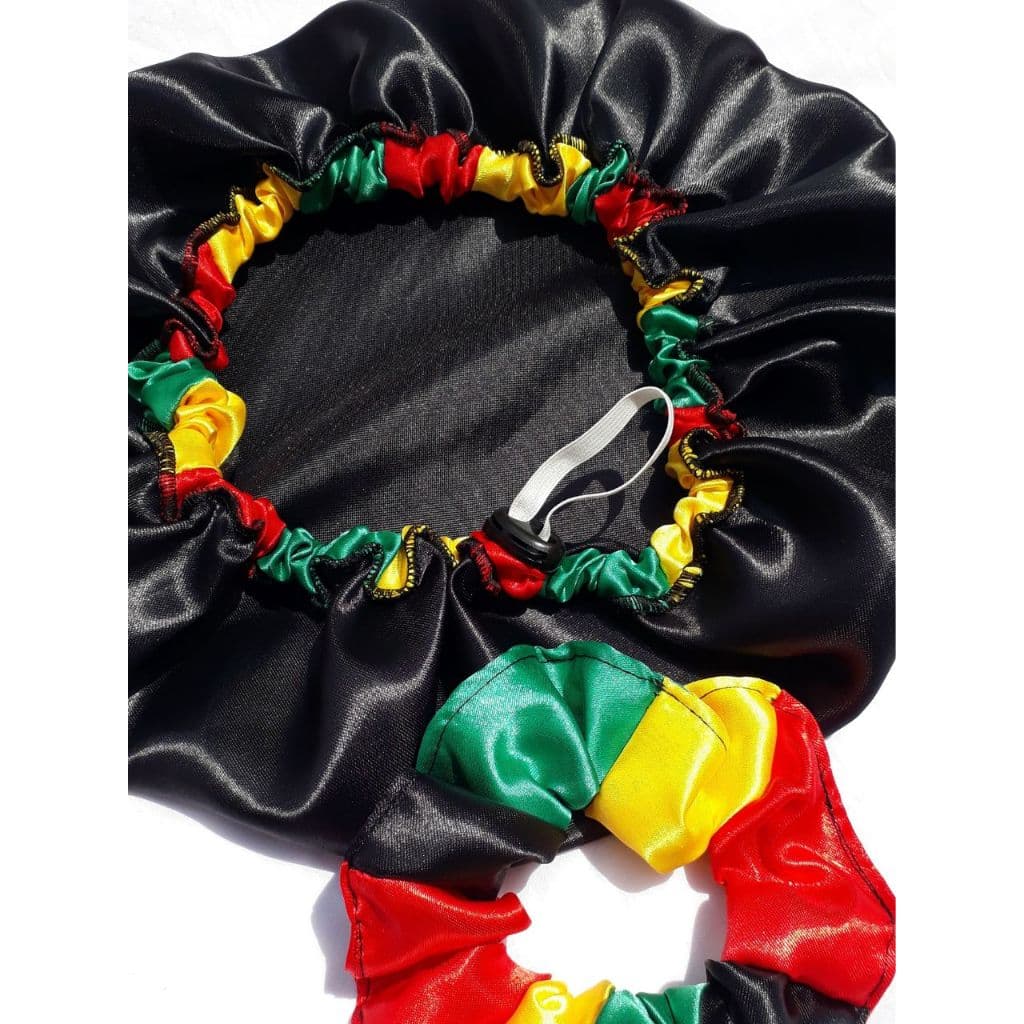 Touca simples de cetim de seda antifrizz reggae com regulador M G GG e Jumbo