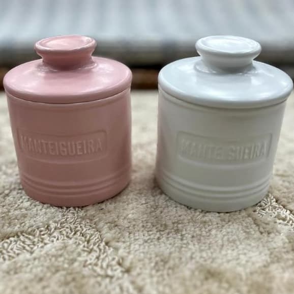 Manteigueira Francesa  Com Tampa Manteigueira  Colmeia Vidro Resistente 150ml