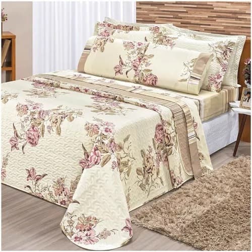 Cobre-leito Ultrasonico Casal Estampado Envio Imediato varias cores dupla face