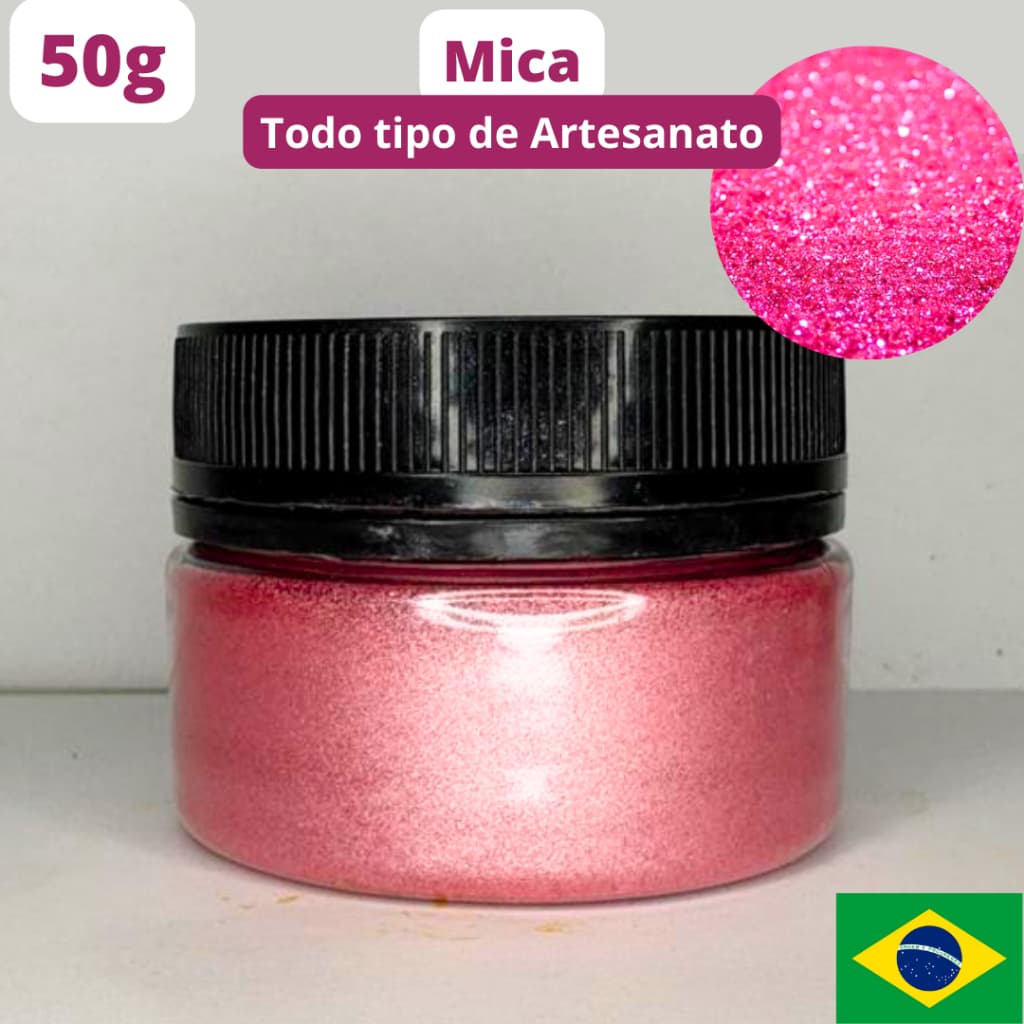 50g Mica pigmento metálico perolado rosa pink resina epóxi artesanato decoração diy bisquit corante