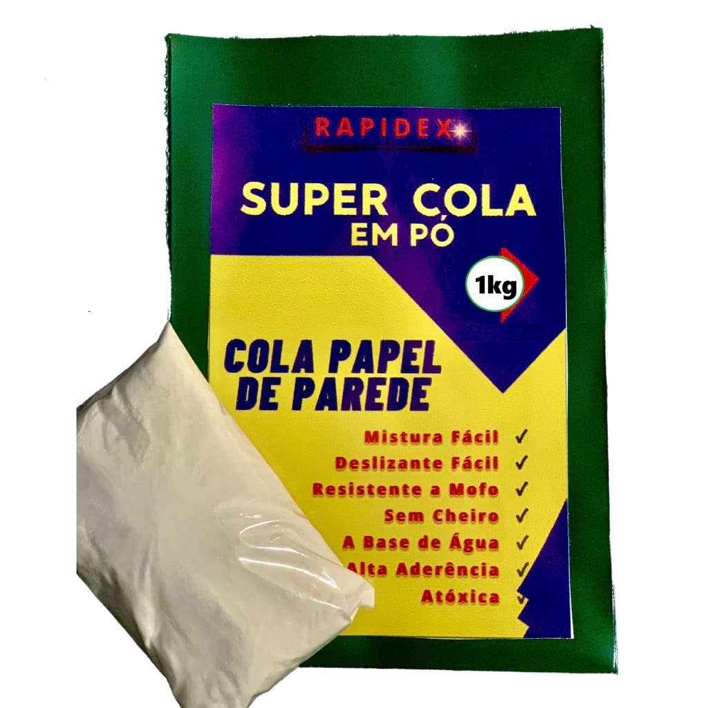 Cola de Papel de Parede - 1 kg - Premium SUPER COLA RAPIDEX USO PROFISSIONAL