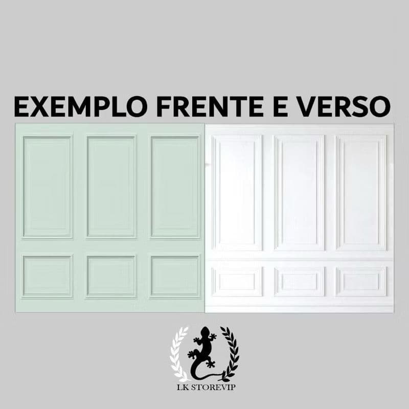 Boiserie verde e branco quadro impressão dos 2 lados 360 para fundo de fotos cenário frente verso