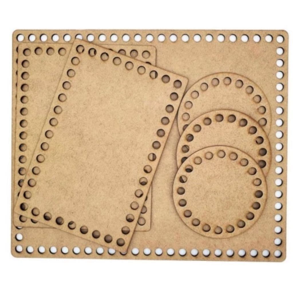 Kit Base Crochê MDF CRU Para Montar Kit Higiêne Bebê Fio de Mallha CONFORME A DESCRIÇÃO