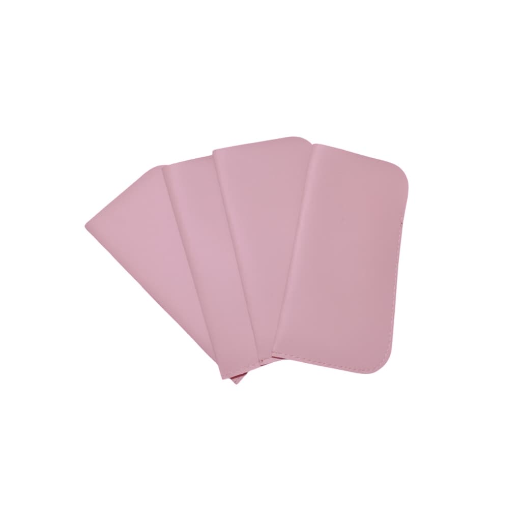 Kit 4 Porta Óculos Rosa Capinha Couro Ecologico Para Oculos De Sol Grau Compacta Promoção