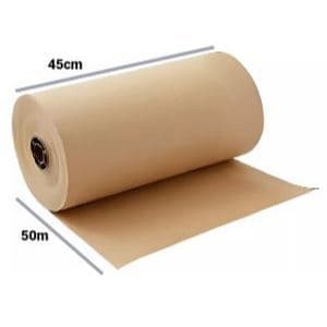 Papel Pardo Semi Kraft Rolo 45cmx50m Bobina Embalagem Caixa Envelope