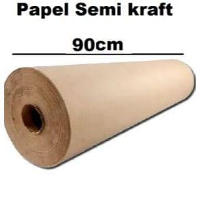 Papel Pardo Semi Kraft Rolo 90cmx50m Bobina Embalagem Caixa Envelope