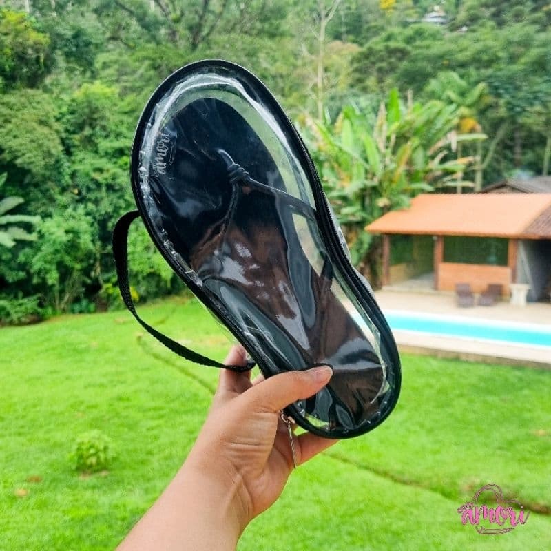 Porta Chinelo para Um Par de Chinelo de Dedo Modelo Tradicional para Viagens Praia Passeios