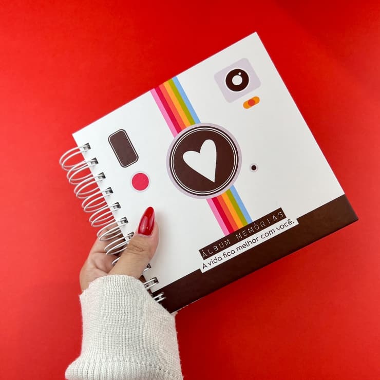Caderno Sacrapbook album para colar fotos