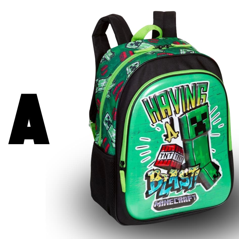 MOCHILA COSTAS INFANTIL MASCULINA- Escolha a Estampa