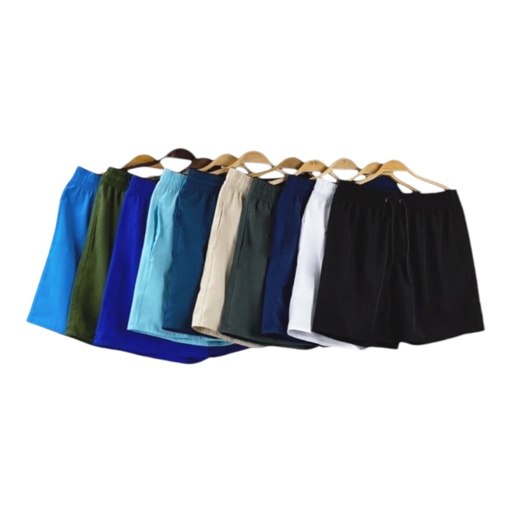 KIT 5 short bermudas masculino tactel elastano CORES SOLTIDOS 2 bolsos lateral praia casual treino