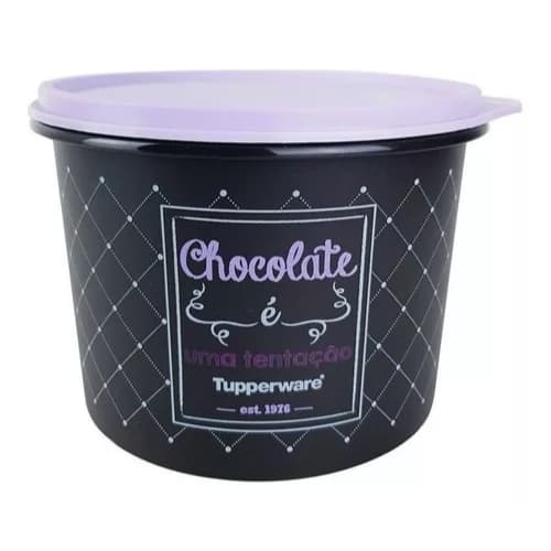 Tupperware Tupper Caixas 1,7 Litro Armazenagem Pote Cozinha Cereais Grãos Bistrô Floral Preta e Branca