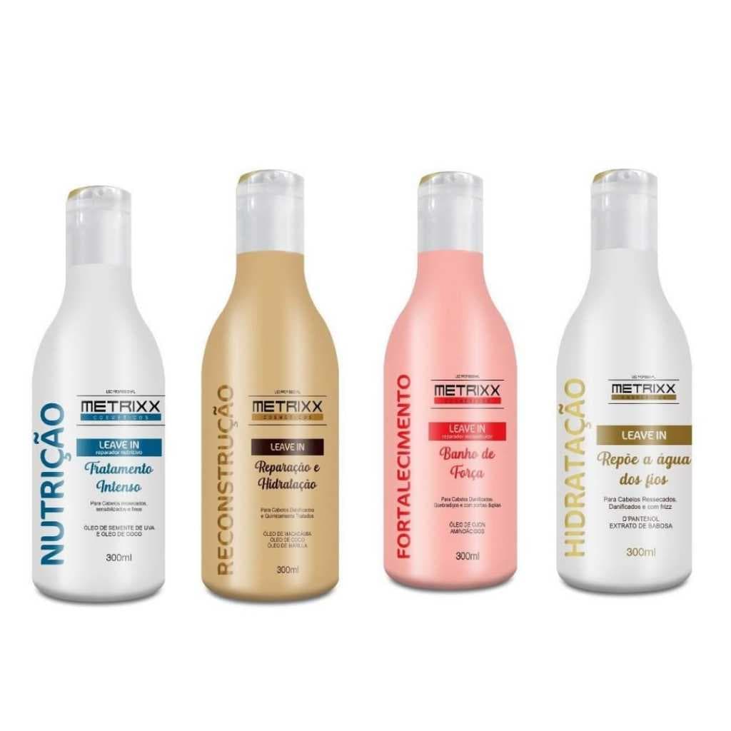 4 Leave in Creme de Pentear Finalizador Capilar com Proteção Térmica e Solar Salão Promoção