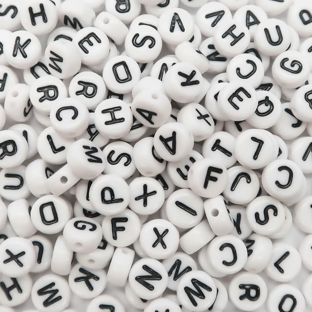 Miçanga Letras Alfabeto + de 3500 Peças 500g