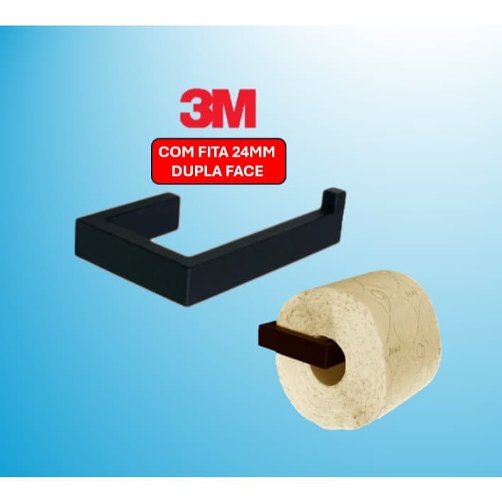 Suporte de papel higiênico minimalista com fita dupla face