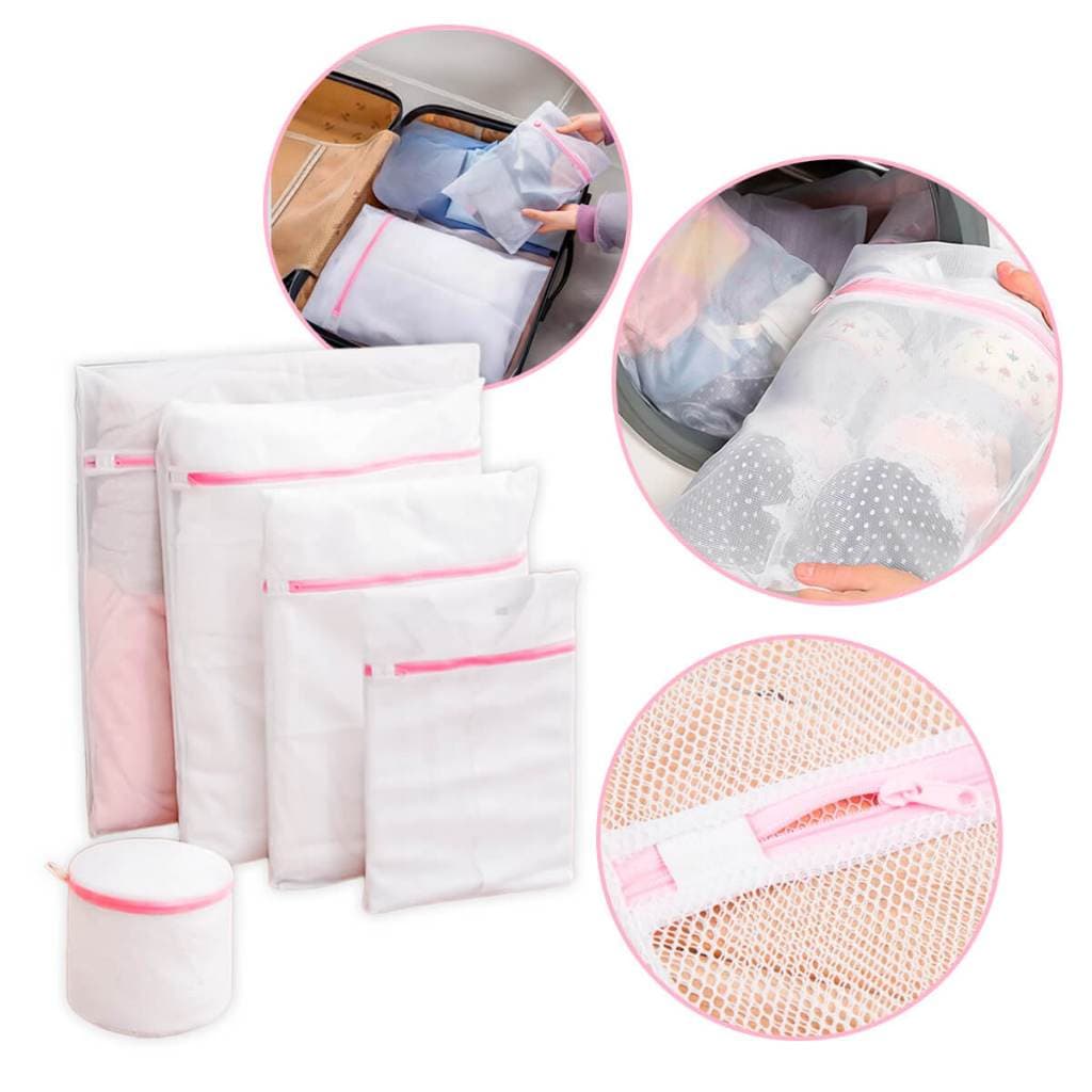 Kit 5 Sacolas de Lavar Roupas
