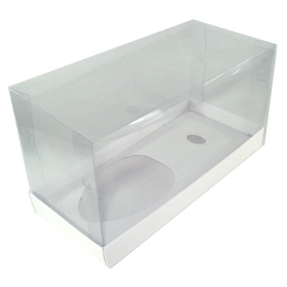 Caixa para Sapato de Chocolate 21x9,6x11,5 BRANCO Corpo PET Embalagem Presente Mães Mulhers