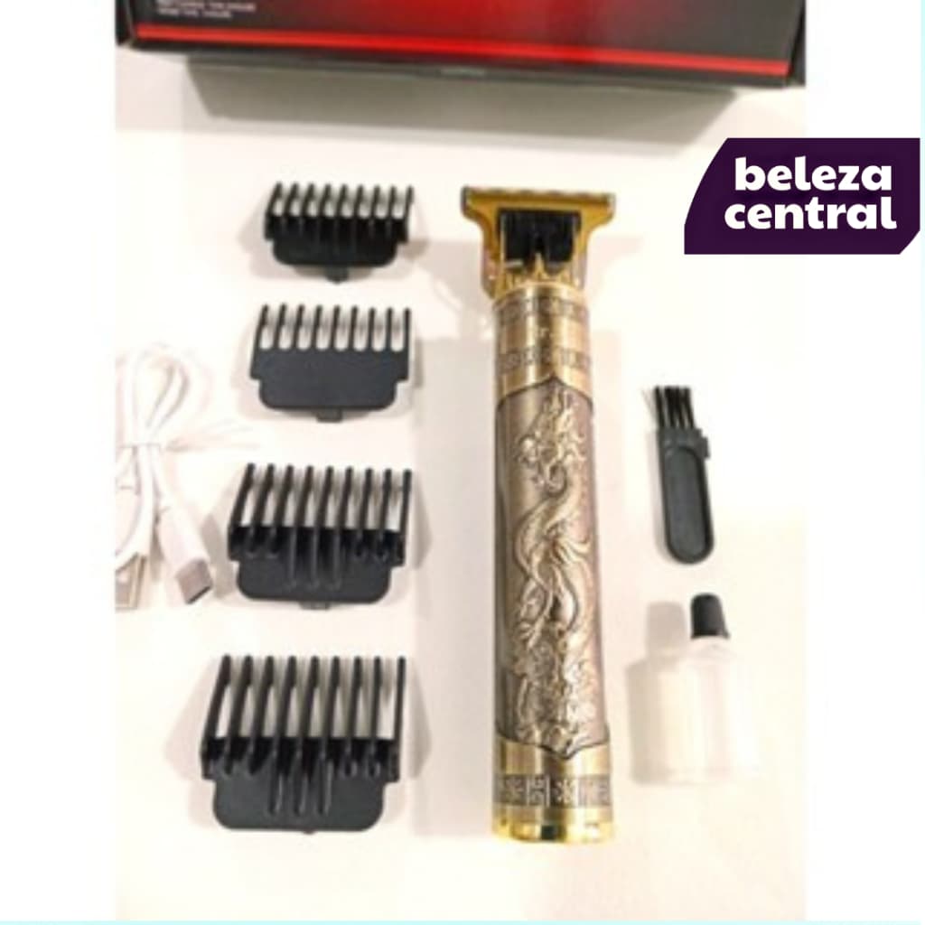Maquininha Cortador de Cortar Cabelo e Barba Pezinho Contorno e Depilação Recarregável Bivolt