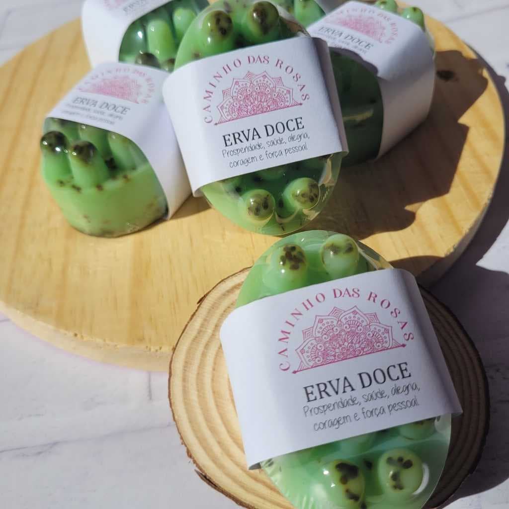 SABONETE ARTESANAL MASSAGEADOR ERVA DOCE